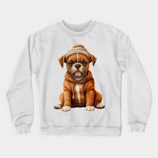 Winter Boxer Dog Crewneck Sweatshirt